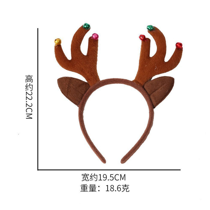 Wholesale Plastic Christmas Headbands With Antler And Star Design For Kids Party Hair Accessory