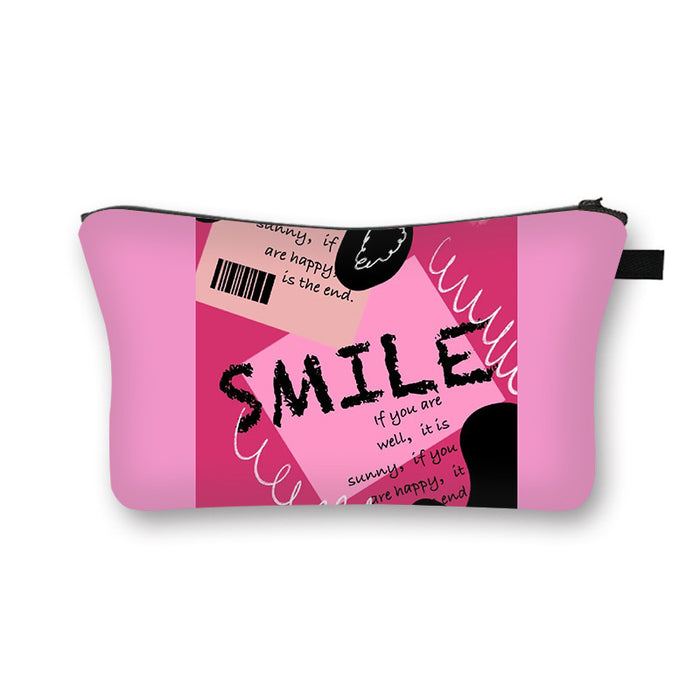 Wholesale Pink Princess Cosmetic Bag Kids Cosmetic Bag Portable Polyester Storage Bag JDC-CB-YiLan001