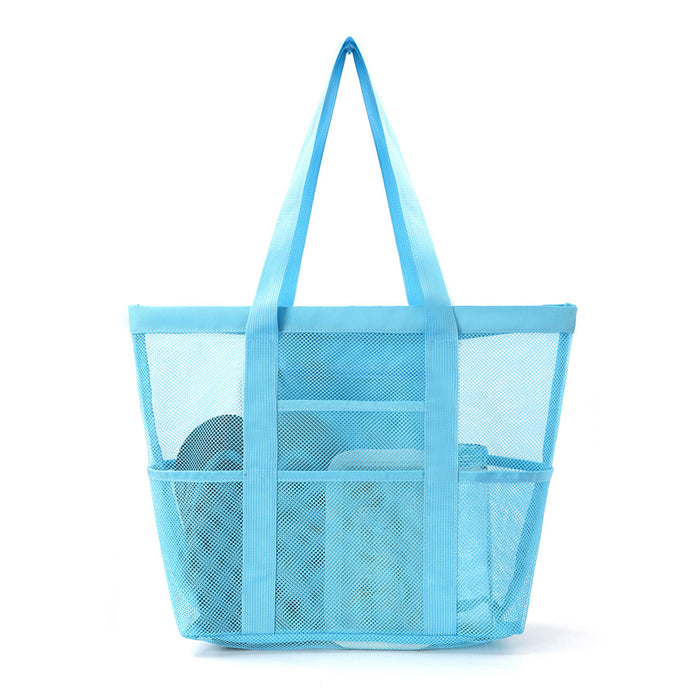 Wholesale Beach bag, large capacity toy mesh swimming bag, multifunctional travel handbag, single shoulder beach bag, swimsuit storage bag