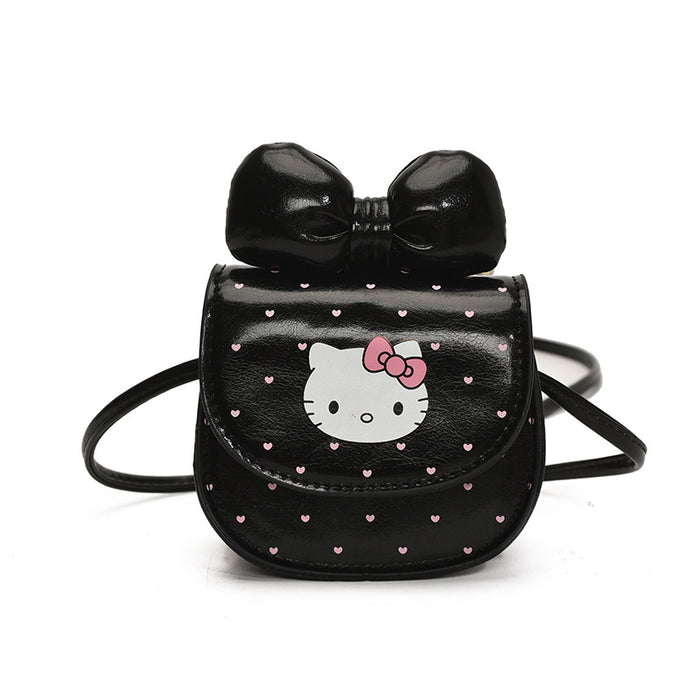 Wholesale New cartoon cute bow mini coin purse with cat print crossbody bag