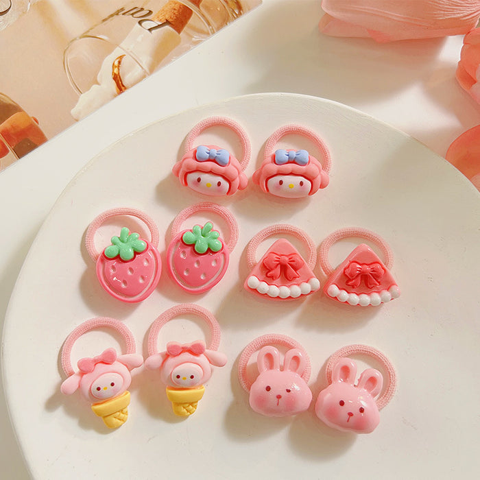 Wholesale Cute Cartoon Hair Ties for Kids Soft Elastic Everyday Styling Baby Hair Accessory