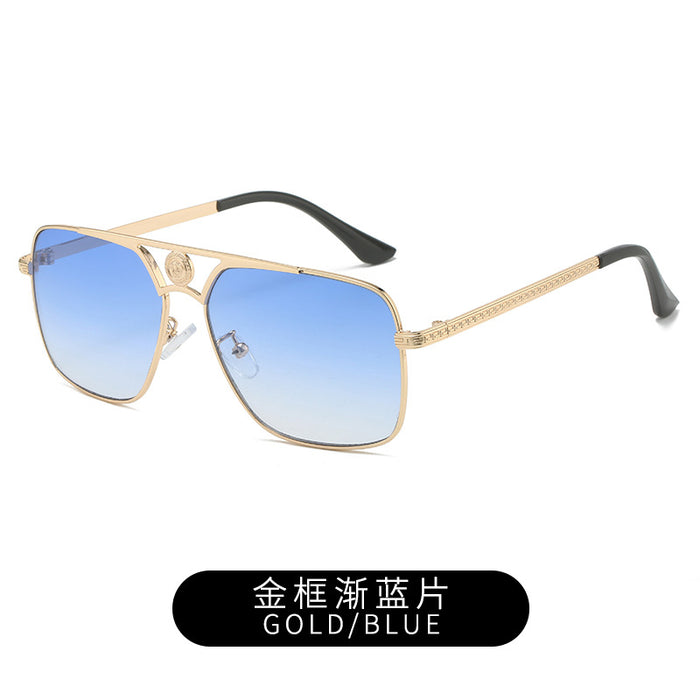 Wholesale Box sunglasses, women's metal frame sunglasses, imitation brand glasses, sunscreen sunglasses