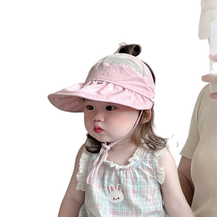 Wholesale Hat, empty top hat, children's thin design, quick drying, breathable large eave sun hat, sun protection hat, sun hat
