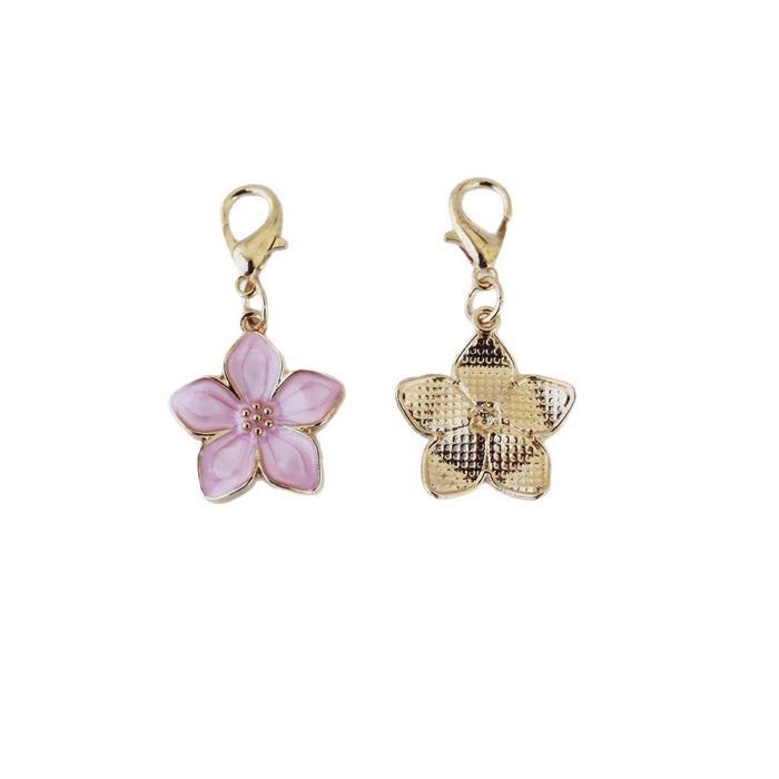 Wholesale Pearlescent colorful small flower classic flower pendant keychain bag decoration