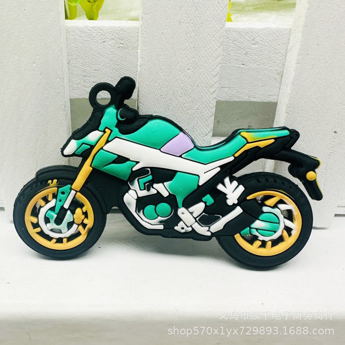 Wholesale Cartoon motorcycle keychain, chain ring, creative ornament decoration