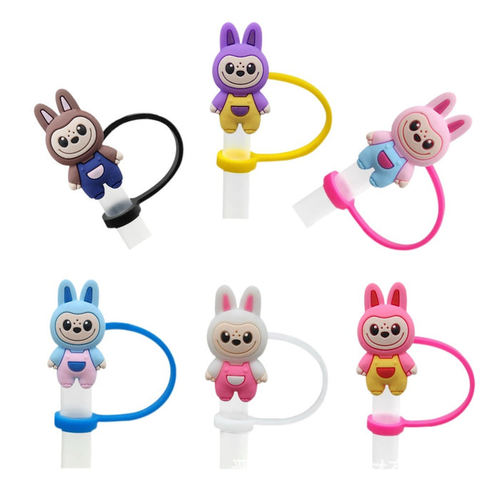 Wholesale 10pcs Creative cartoon straw cover