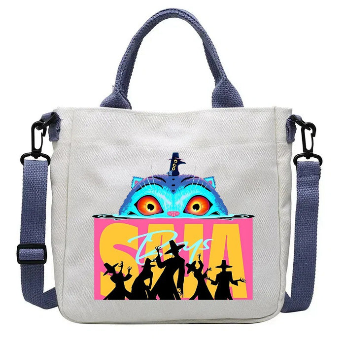 Wholesale KPOP Cartoon Print Canvas Crossbody Shoulder Bags