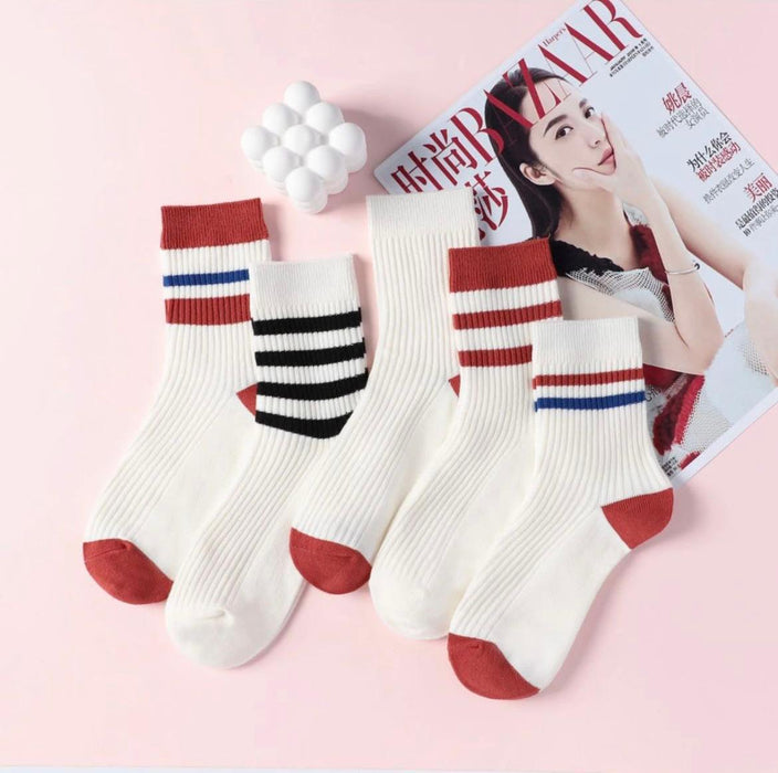 Wholesale Women's Solid Color Thick Pile Socks Women's Socks Coffee Color Vertical Bar Confinement Socks JDC-SK-JiaMu008