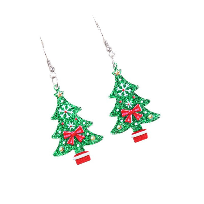 Wholesale Christmas earrings snowman Christmas tree snowflake acrylic earrings personality earrings ear jewelry