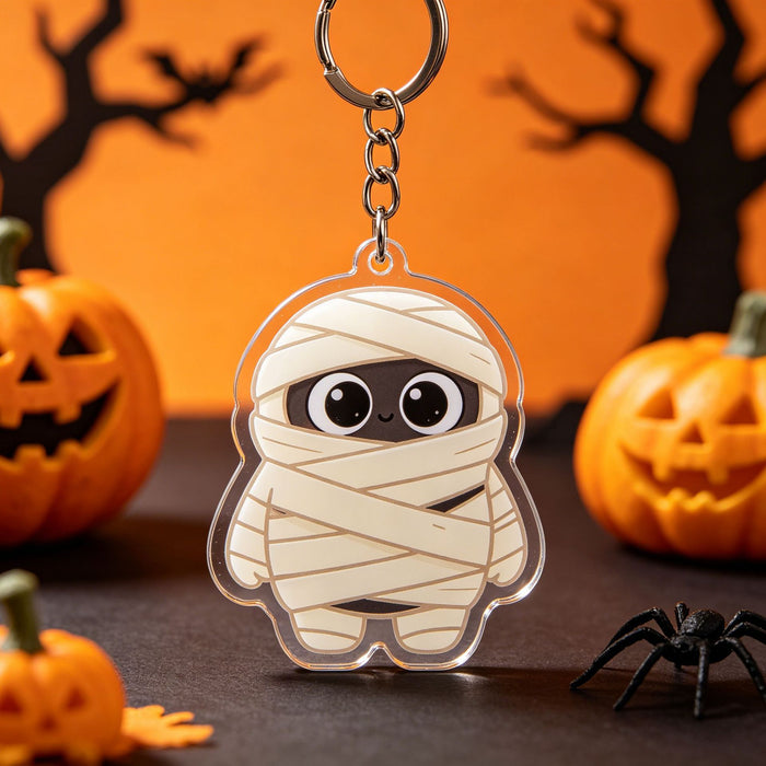 Wholesale Acrylic Cute Mummy Keychain Bag Charm Decorative Boutique MOQ≥2