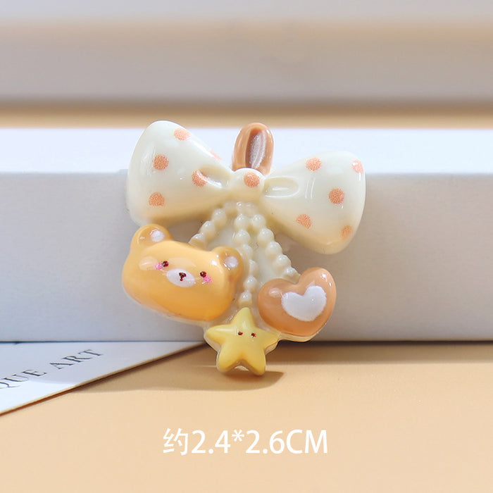 Wholesale Bear Girl Glossy Series Cream Glue Mobile Phone Case Material Stationery Box Headband Jewelry