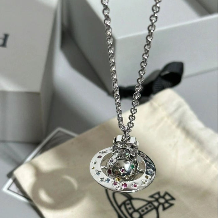 Wholesale Necklace colored diamond pendant sweater chain
