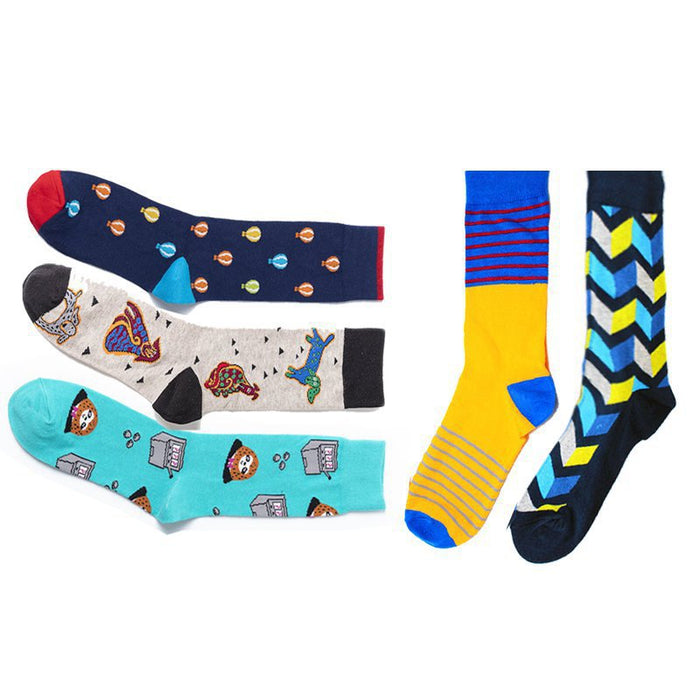 Wholesale Mid-calf all-season color-blocked socks