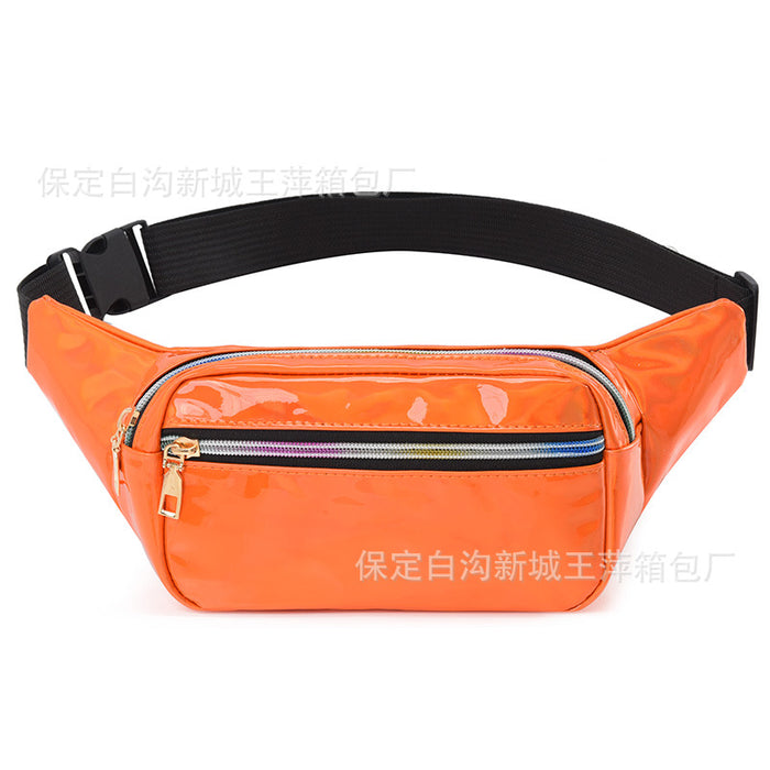 Wholesale Laser Bright Face Waist Bag Mobile Phone Storage Fashion Crossbody Chest Bag Running Casual Outdoor Sports Bag