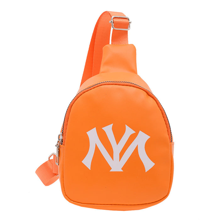 Wholesale Children's crossbody bag with personalized letter print decoration, lightweight, fashionable and versatile new chest bag