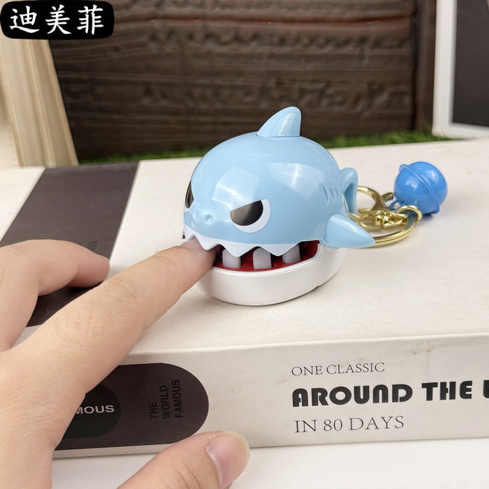 Wholesale Cartoon Bite Shark Keychain Bite Teeth Bite Fingers  Toy Doll Pendant Small Gift
