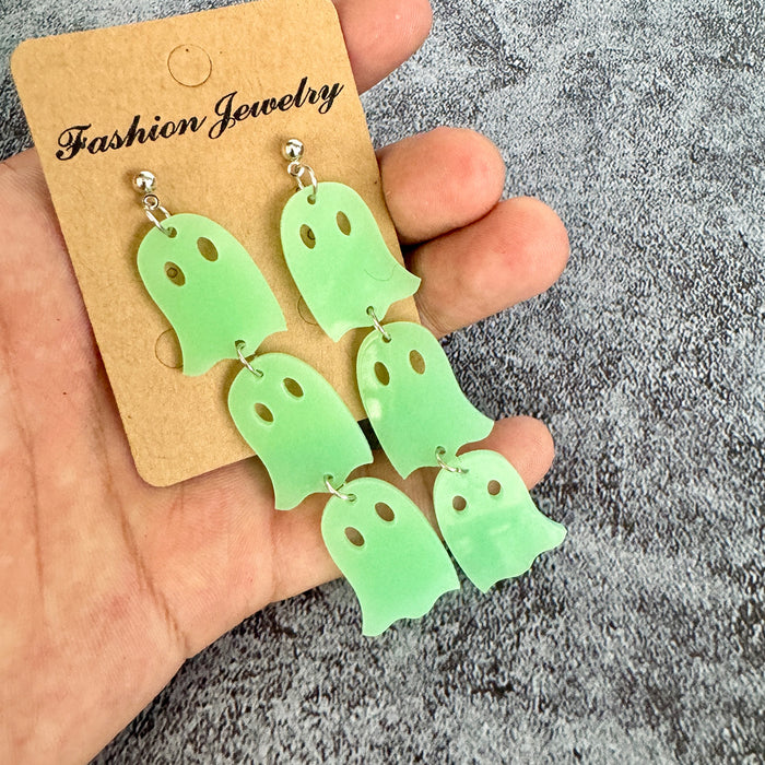 Wholesale  Long Ghost Luminous Acrylic Earrings ing Luminous Ghost