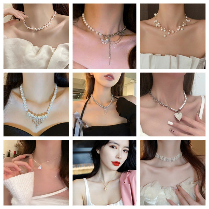 Wholesale Pearl necklace for women in summer, light luxury, niche, high-end design, versatile in autumn and winter