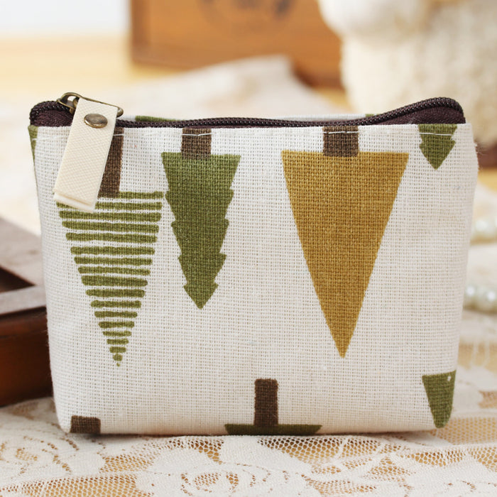 Wholesale Retro coin purse, simple and fashionable canvas cartoon key, cute card bag