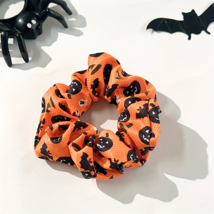Wholesale  Ghost Witch Hat Scrunchie High Elastic Fabric Hair Accessory