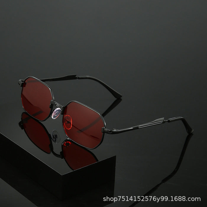 Wholesale New personalized sunglasses, retro polygonal sunglasses, street photography fashion sunglasses