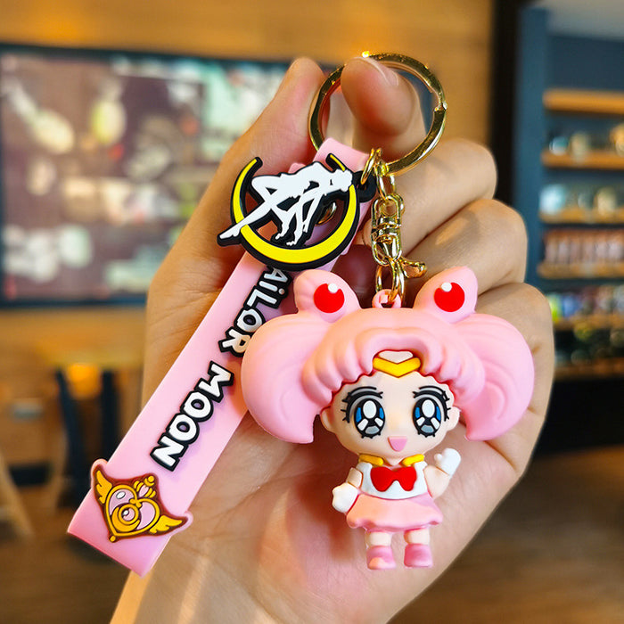 Wholesale Cartoon Silicone Doll Keychain JDC-KC-Tingm295