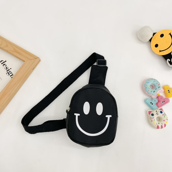 Wholesale Children's Bag Smiley Face Crossbody Bag Boys' Chest Bag Kindergarten Baby Girls' Backpack