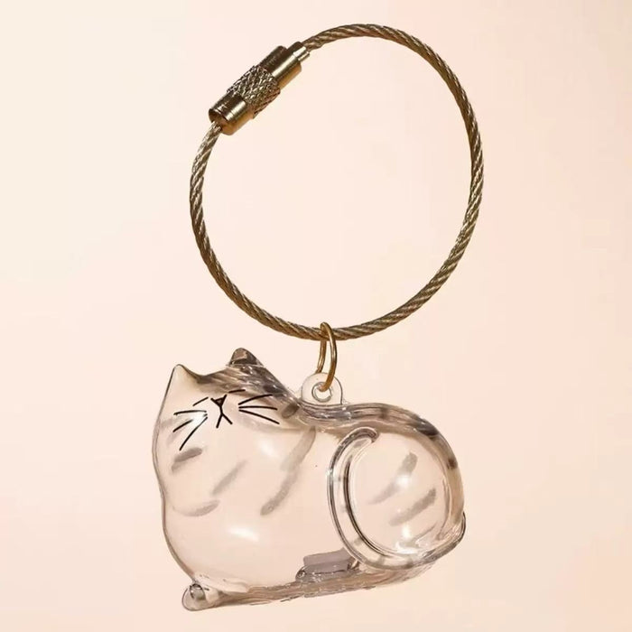 Wholesale High-Value Fur Ball Pendant Pet Hair Storage Cat Transparent Shell Keychain