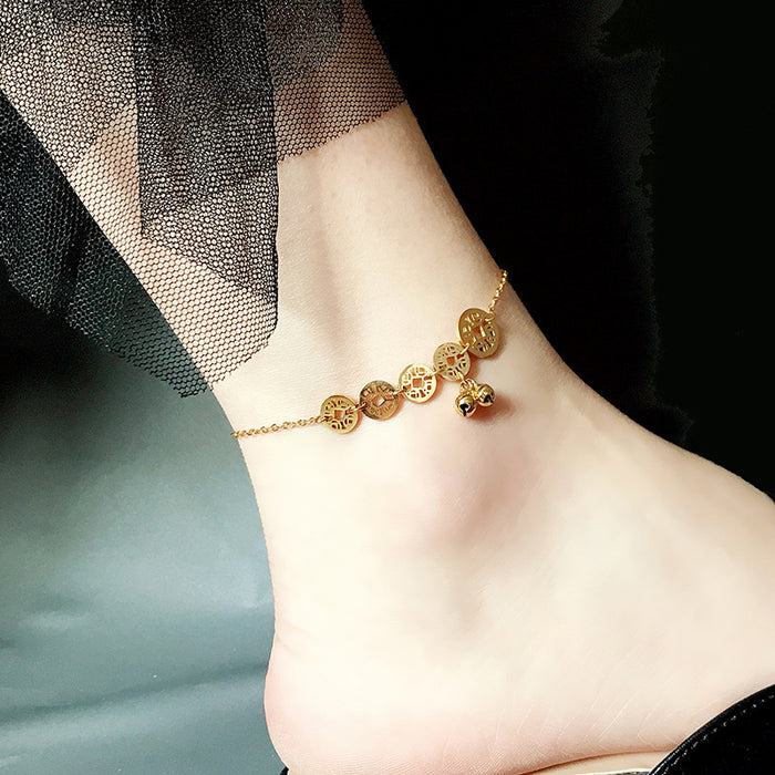 Wholesale Non-fading anklet,  trendy summer titanium steel anklet