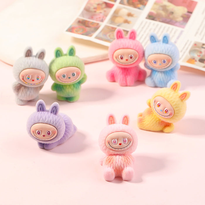 Wholesale flocked cute mini figurine