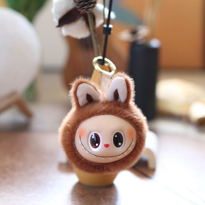 Wholesale Cute vinyl rabbit second generation small pendant plush toy doll bag pendant keychain doll