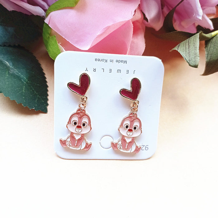 Wholesale Cute Cartoon Alloy Earrings JDC-ES-Xiaox006