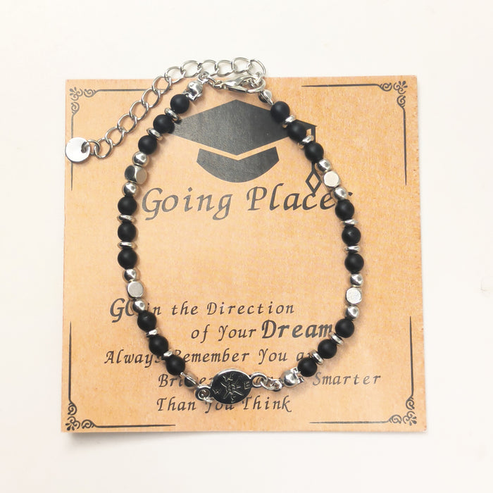 Wholesale New Compass Bead Bracelet Gift with Card