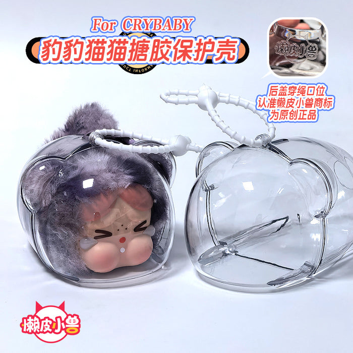 Wholesale  leopard cat series glue-elastic transparent protective case