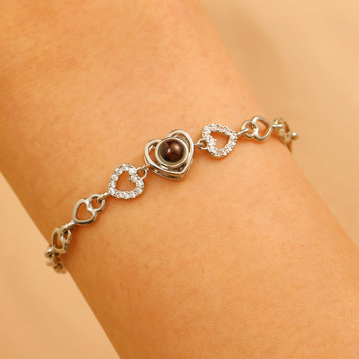 Wholesale Cross border love bracelet with fashionable and versatile design, geometric and personalized jewelry