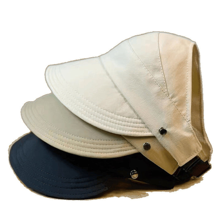 Wholesale Duck tongue empty top fisherman hat can be tied sun hat, ponytail sun protection, UV protection, foldable hat