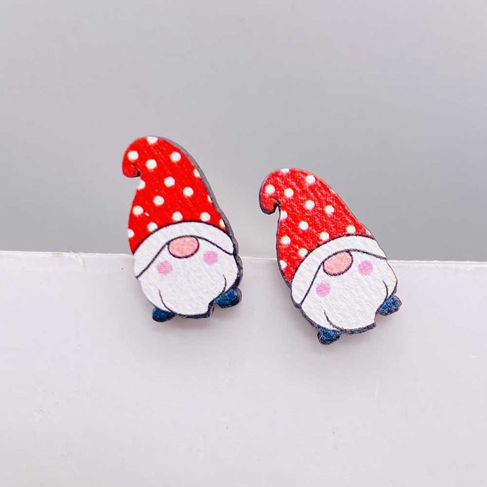 Wholesale Valentine' s Day wooden earrings pink envelope dwarf rose lovely earrings Valentine' s Day jewelry