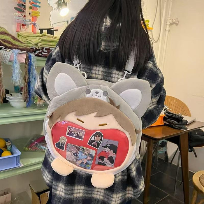 Wholesale Japanese Hatsune Miku 2D Cute Girl's Crossbody Cartoon Doll Backpack Student Bag Transparent Pain Bag Series JDC-BP-ZZ002