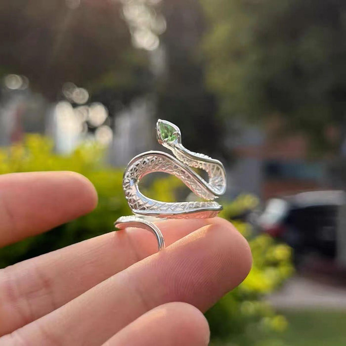 Wholesale  handmade Topaz spirit snake ring