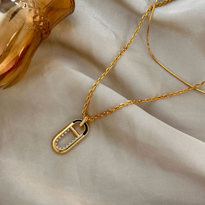 Wholesale Simplicity, individuality, fashion, diamond studded necklace, high-end niche design, light luxury accessory, collarbone chain