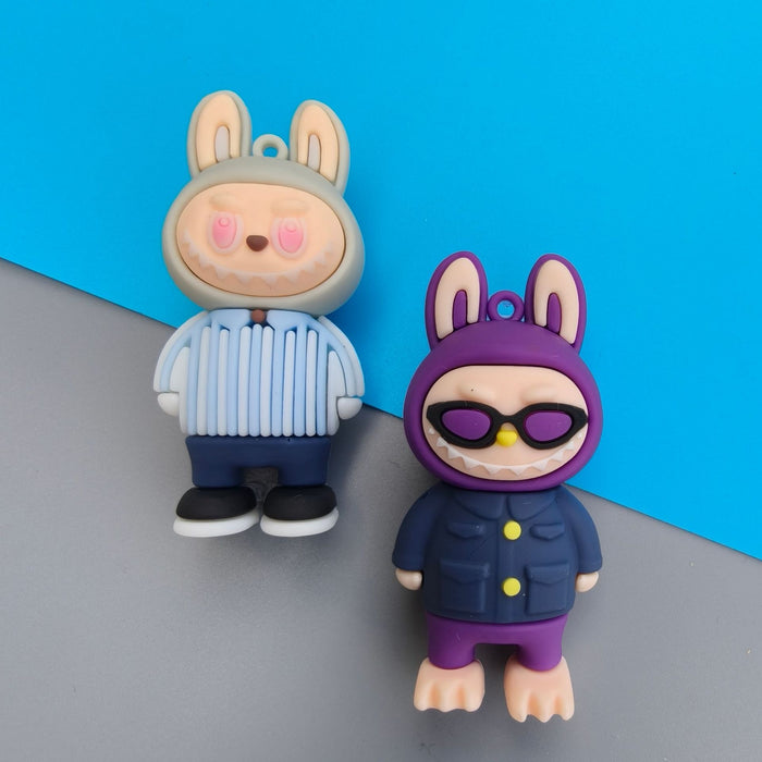 Wholesale Soft PVC doll keychain pendant three-dimensional