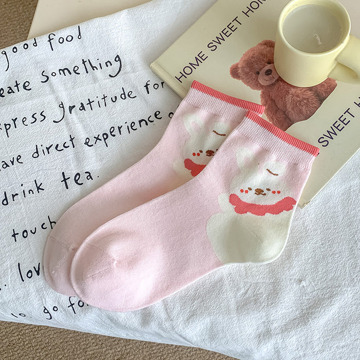 Wholesale Socks Children's Mid Tube Socks New Sweet Lace Academy Storm Point Socks