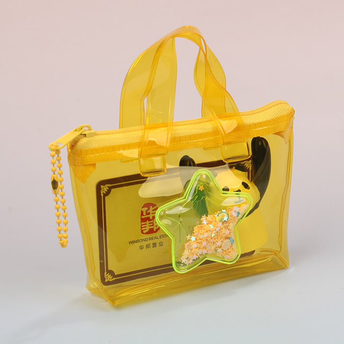 Wholesale Star Jelly Transparent PVC Coin Purse Earphone Pouch Bag Charm Gift