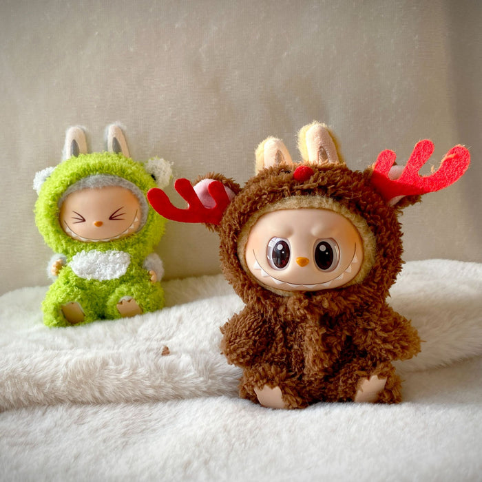 Wholesale Sitting Party Pendant Keychain Doll Change into Animal one-piece Doll Clothes