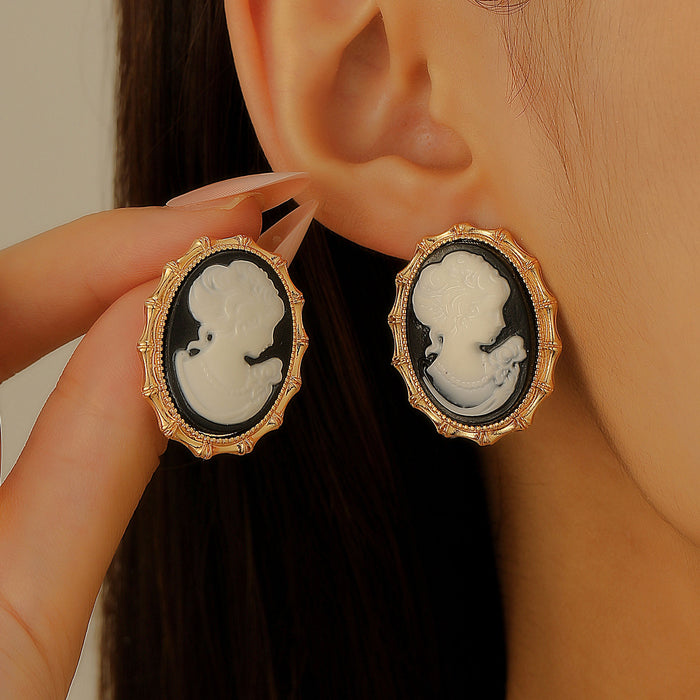 Wholesale Temperament earrings vintage vintage vintage portrait women's accessories
