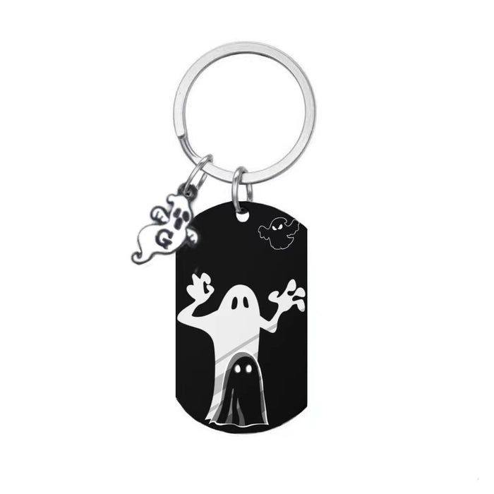 Wholesale Halloween Spooky Stainless Steel Keychains JDC-KC-XinJun010