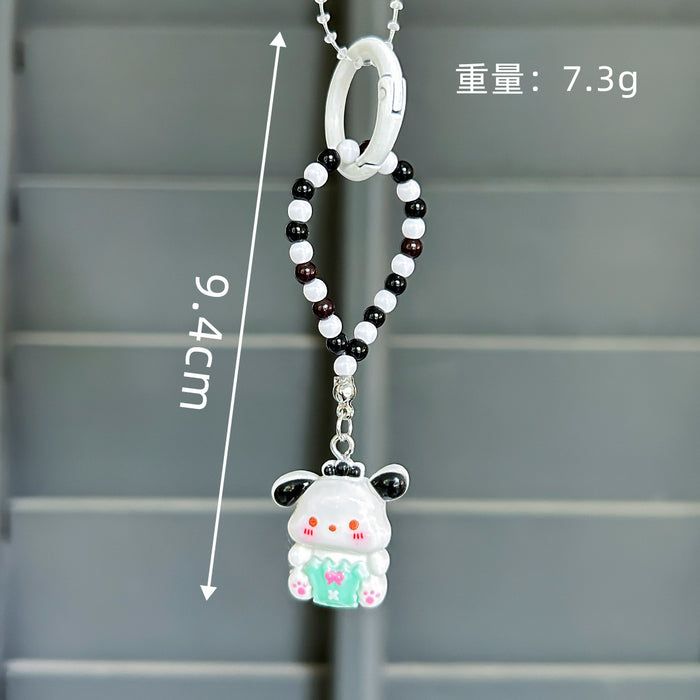 Wholesale Cartoon gift box handmade keychain pendant beaded bracelet backpack ornaments decorative gift