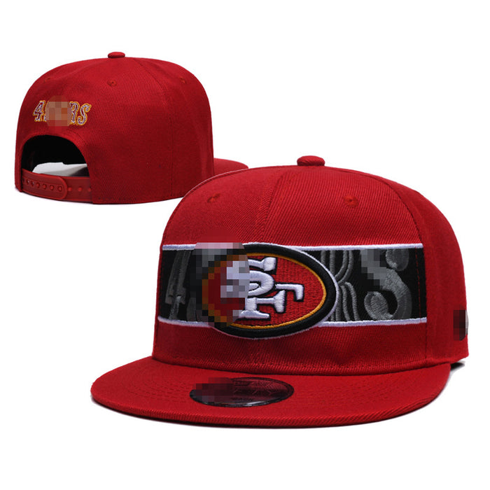 Wholesale Football Team Hat  Embroidered Flat-Brimmed Hat Outdoor Sun Protection Visor