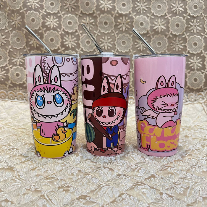 Wholesale 20oz Car Mug Stainless Steel Thermos Cup UV Printed Thermos Cup with Straw