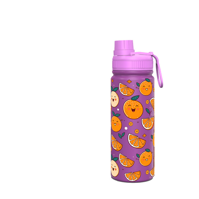 Wholesale Purple Space Pot Thermos Cup Stainless Steel Sports Fruit Print Cartoon Portable Travel Water Cup